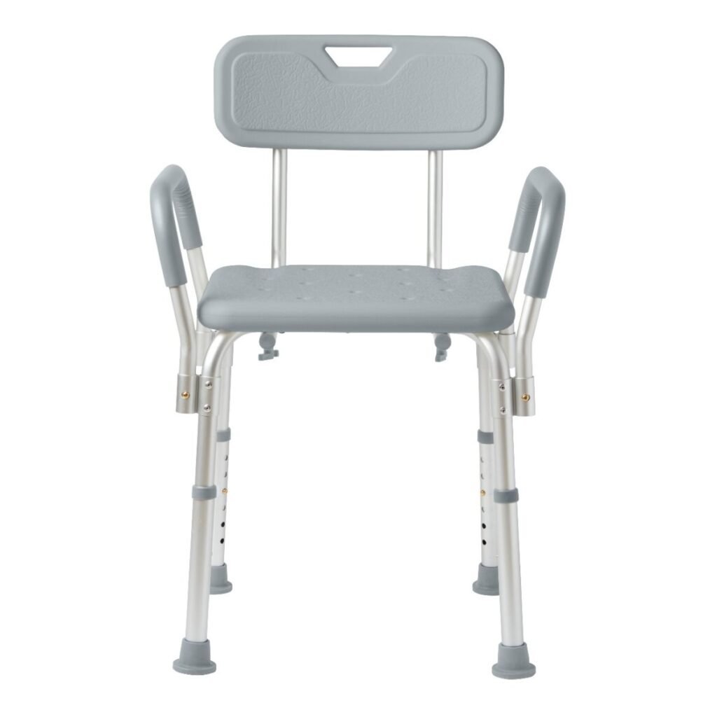 Best shower seat for elderly – Medline shower chair with backrest and padded armrests