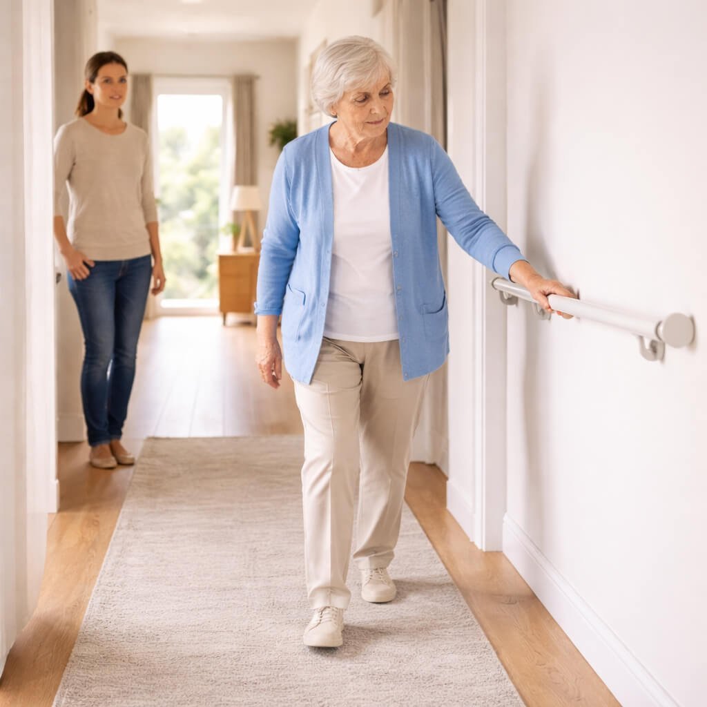 Safe home adjustments for reduced mobility