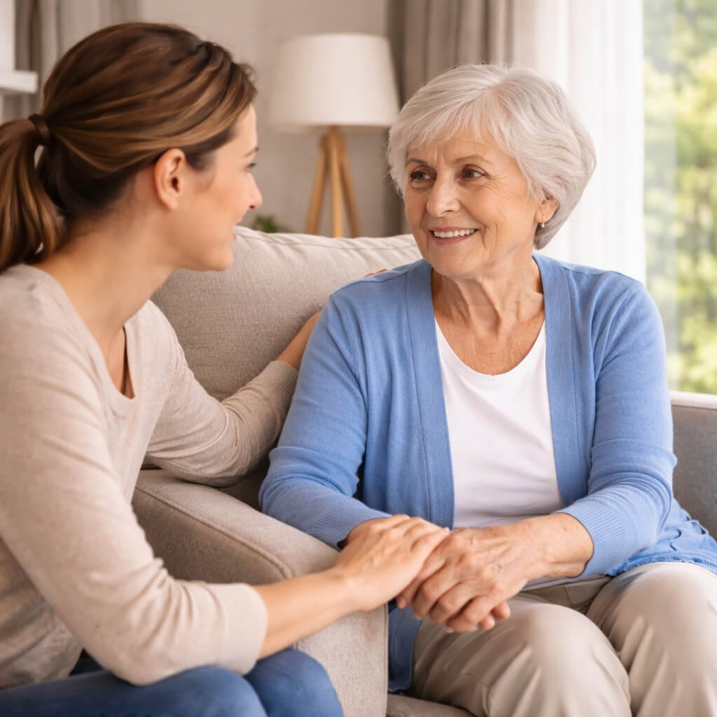 Emotional support for someone experiencing reduced mobility
